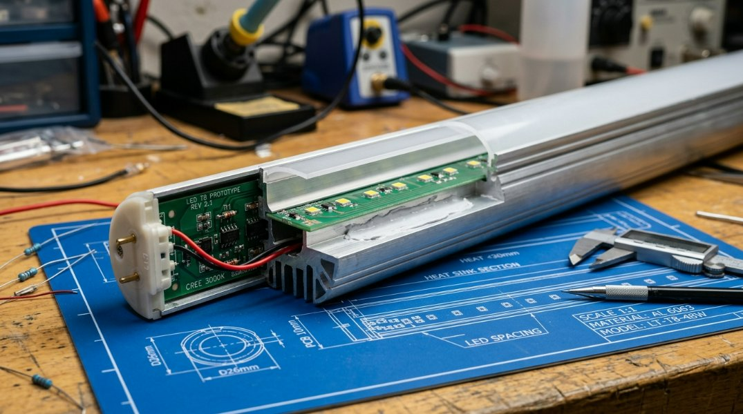 Pandhuan Ultimate 2026 kanggo Housing Tabung T8 LED kanthi PCB 10mm: Data Termal, CAD 3D & Kepatuhan UL
