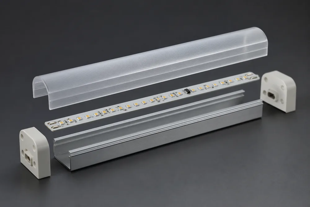 LED T10 Tube Housing karo PC Cover lan 6063 Aluminium Base kanggo OEM Lighting Assembly ing 2026